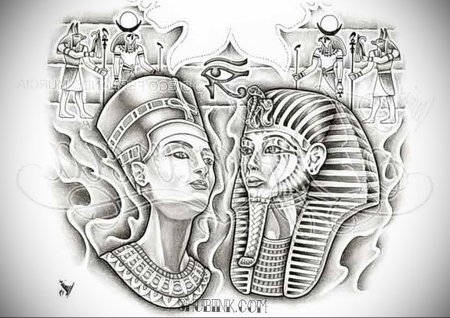 Тату Египет Тутанхамон эскизы