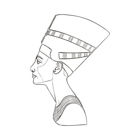 Рисунок древнего Египта Нефертити