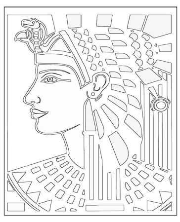 Древний Египет раскраска Клеопатра