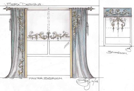 Эскизы классических штор