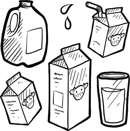 Молочные продукты раскраска