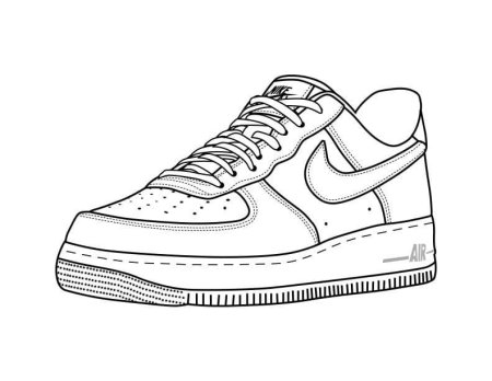 Nike Air Force 1 раскраска