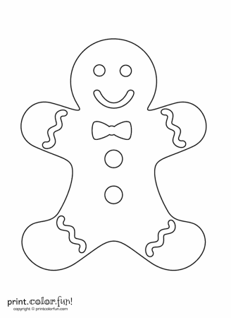 Gingerbread man раскраска для детей
