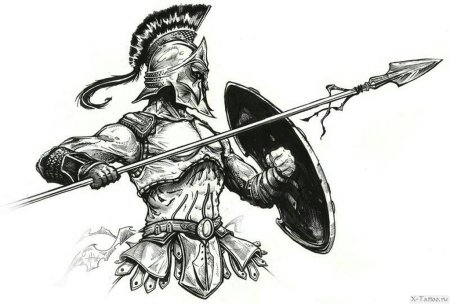 Татуировка Спартанский гоплит