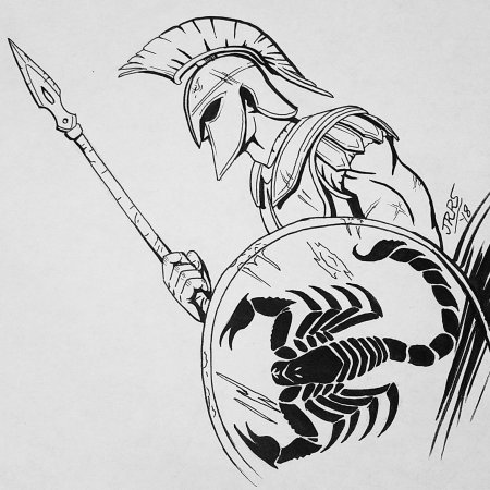 Эскиз тату Бог Арес