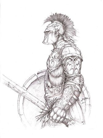 Самурай Ронин Сегун эскиз