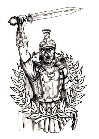 Спартанский воин тату эскизы