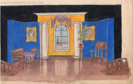 Эскиз декорации к спектаклю