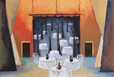 Эскиз декорации для спектакля Oriane 1935