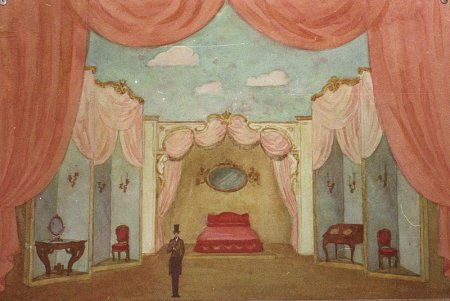 Сцена с декорациями