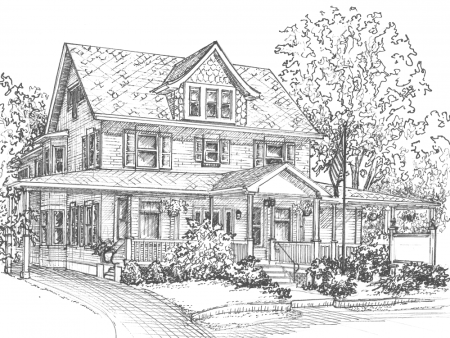 Эскиз коттеджа