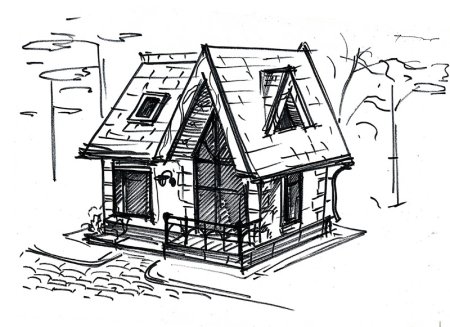 Дом мечты карандашом
