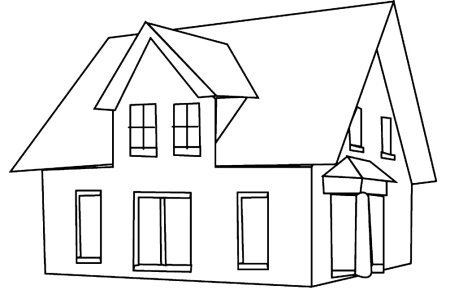 Деревянный дом в перспективе