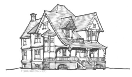 Дом карандашом