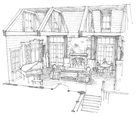 Эскиз здания