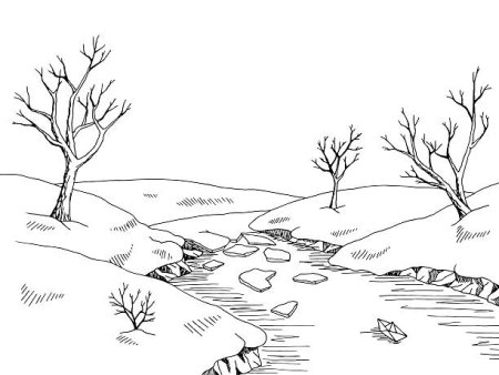 Ледоход раскраска