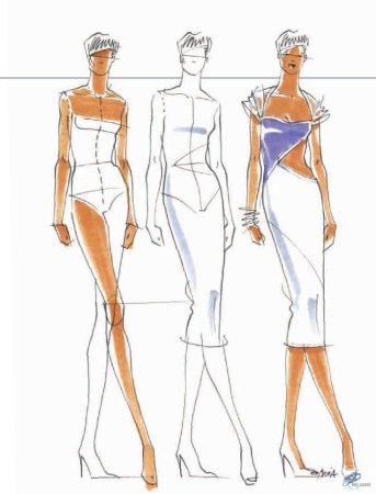 Зарисовки моделей одежды