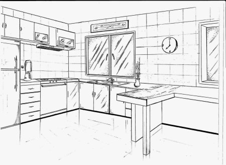 Проект кухни эскиз