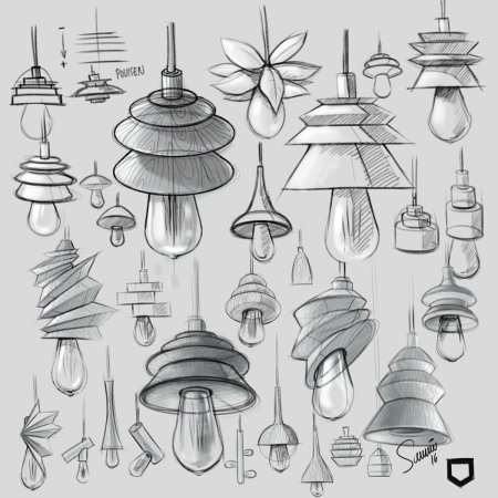 Эскиз лампы