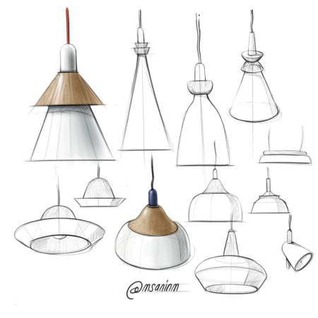 Торшер дизайнерский скетч