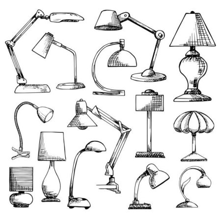 Настольная лампа скетч