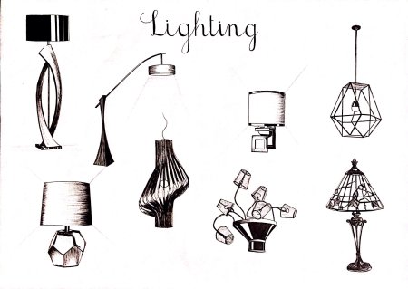 Настольная лампа скетч