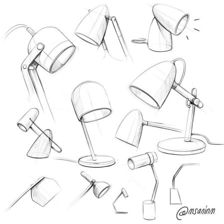 Настольная лампа скетч