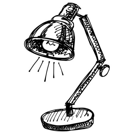 Настольная лампа рисунок