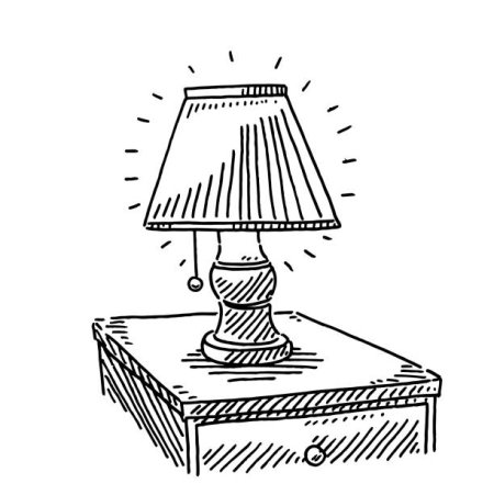 Прикроватная лампа рисунок