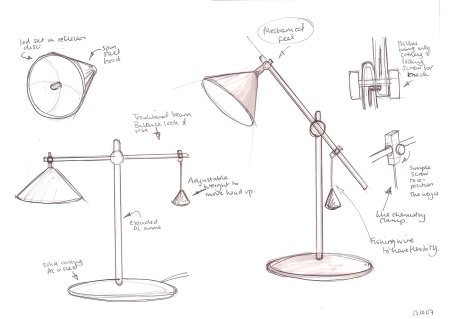 Торшер дизайнерский скетч