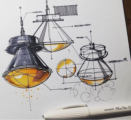 Люстра скетч