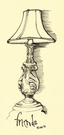 Настольная лампа набросок