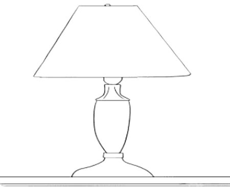 Раскраска лампа настольная