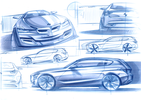 БМВ скетч car Design