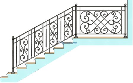 Кованые перила эскизы