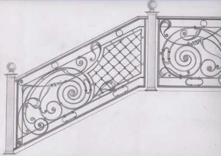 Кованые перила эскизы