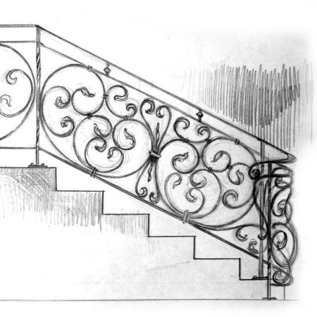 Ограждения лестниц эскизы