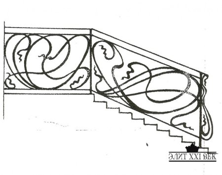 Кованые перила для рисования