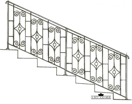 Эскизы лестничных ограждений