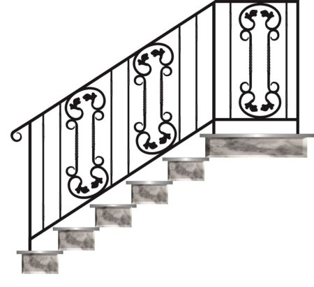 Ограждения лестниц эскизы
