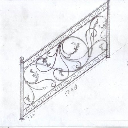 Кованые ограждения лестниц эскизы