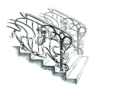 Кованые лестницы эскизы