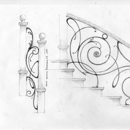 Кованые лестницы эскизы