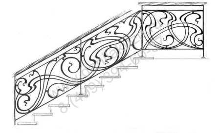 Кованые перила чертежи