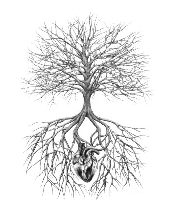Дерево тату эскиз