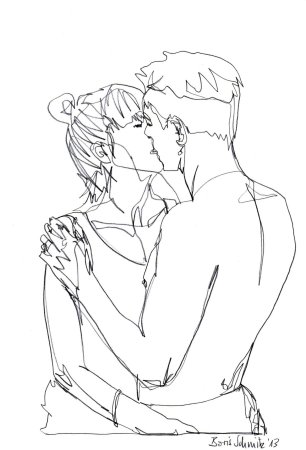 Поцелуй скетч