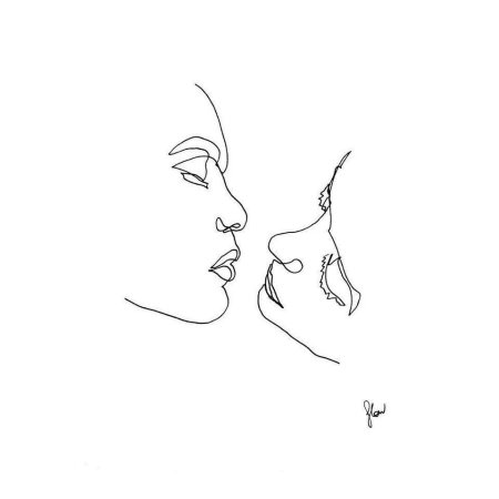 Лицо одной линией