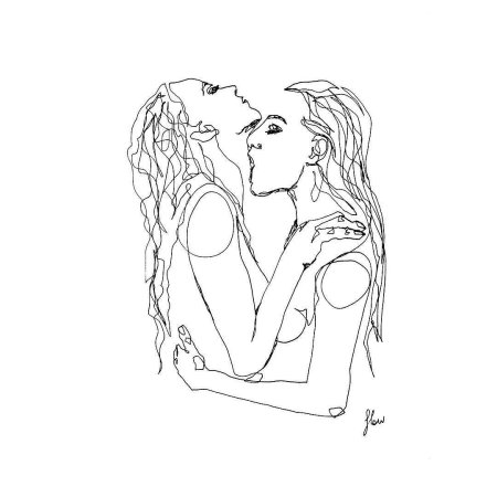 Две девушки эскиз