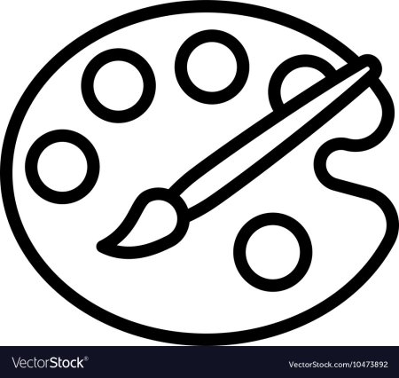 Раскраска палитра с красками