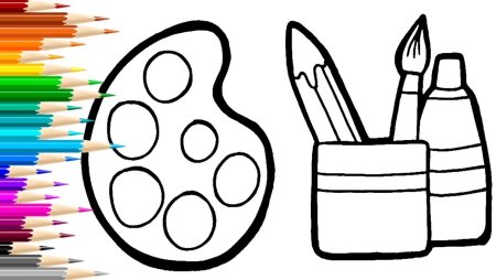 Раскраски для детей 3-4 лет красками и кисточкой